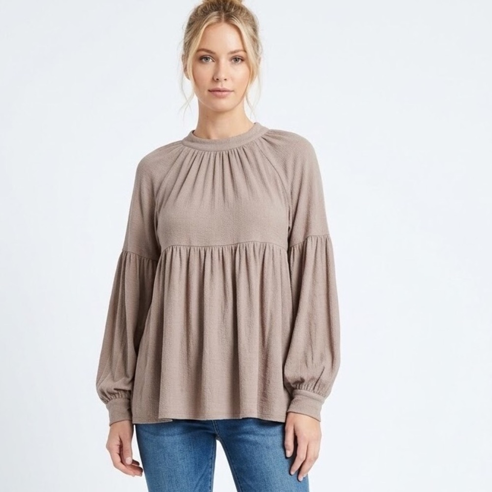 Sugarfox boutique dusty rose boho top size small oversized